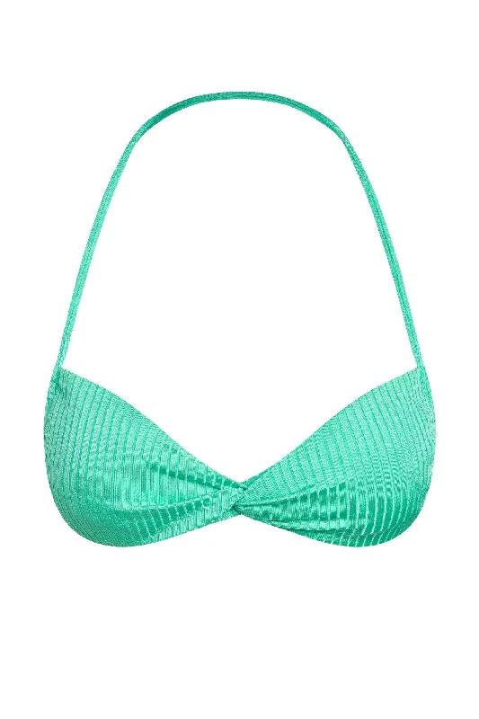 Dainty  Tamarama Top - Turquoise Wide Rib