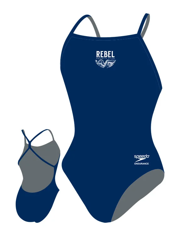 Snug - fitting  Rebel Aquatic Club - SPEEDO Endurance+ Solid Flyback Training Suit - Youth