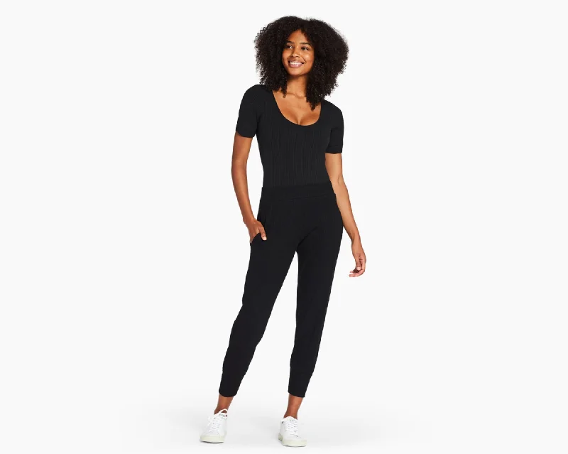 Summery  Vitamin A Black Organic Rib West Pant
